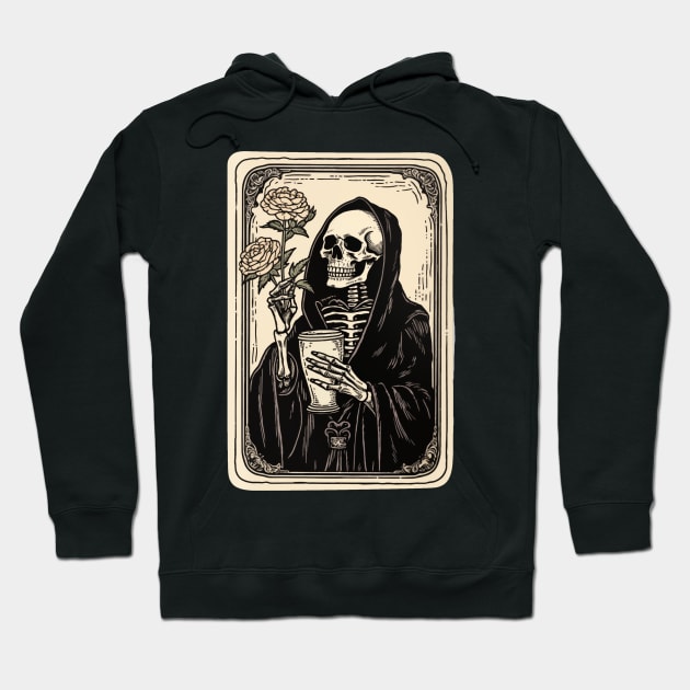 Skeleton Tarot Card Hoodie by ChillxWave